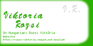 viktoria rozsi business card